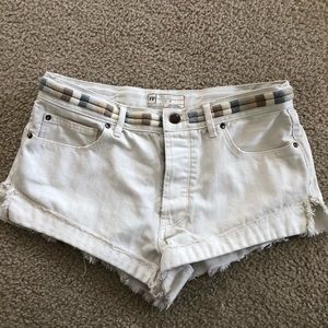 Free People white denim shorts size 27